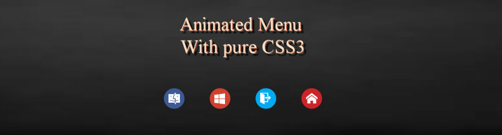 Animated CSS3 menu