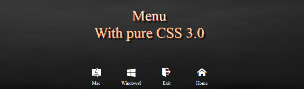 CSS3 Black&White menu