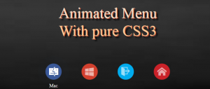 CSS3 animated menu
